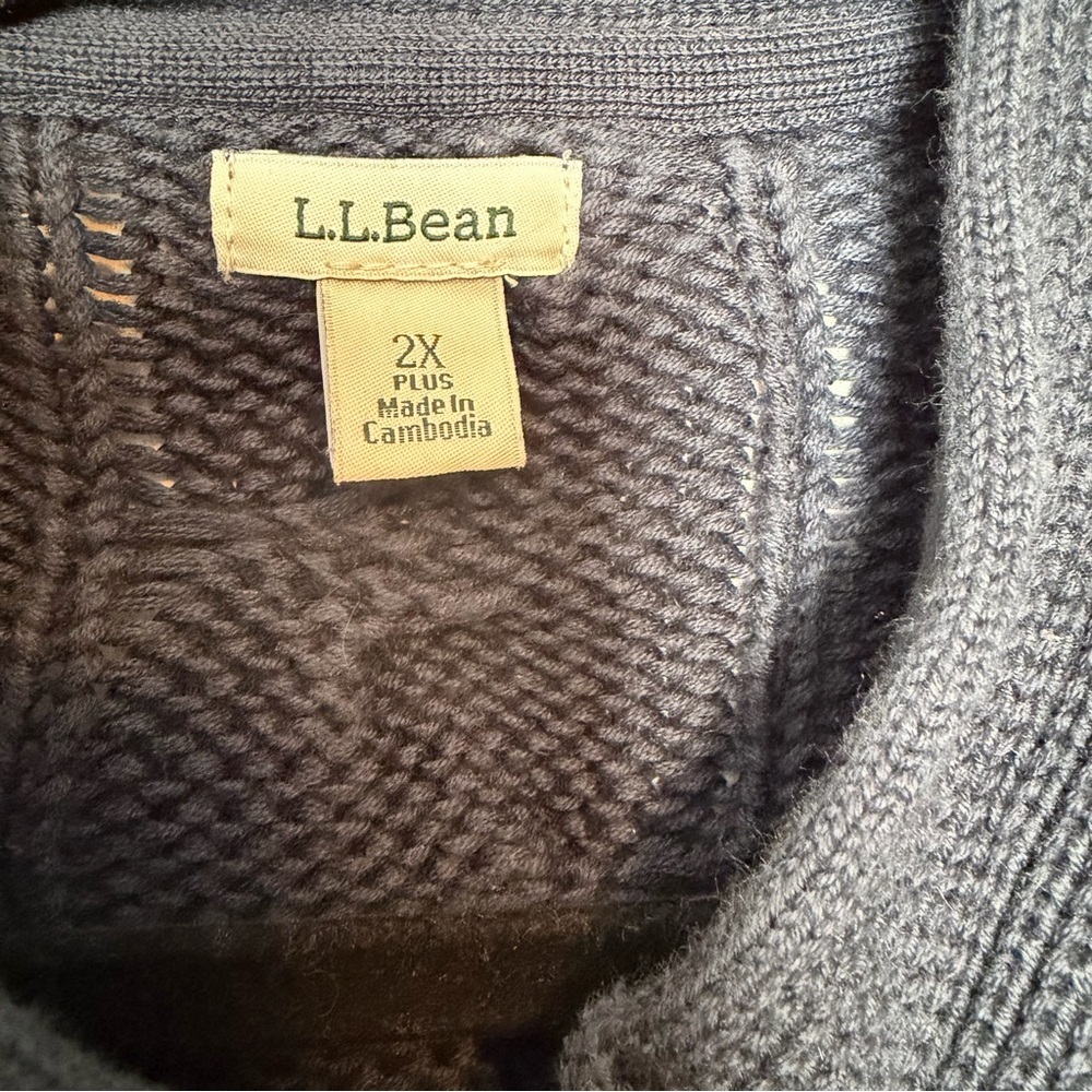 L.L Bean oversized chunky cable knit button cardigan - Picture 4 of 5